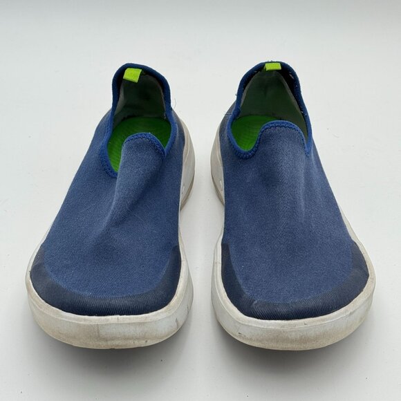 OOFOS Womens OOmg eeZe Low Shoe Navy Recovery Walking Comfort Slip Ons Size US 8 - Picture 2 of 10